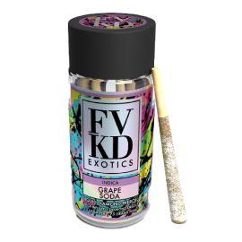 FVKD THCA Liquid Diamond Prerolls- 5PK, Grape Soda (Indica), 7.5 g