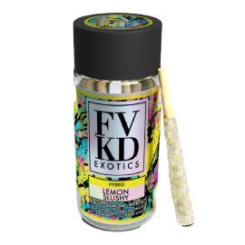 FVKD THCA Liquid Diamond Prerolls- 5PK, Lemon Slushy (Hybrid), 7.5 g