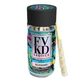 FVKD THCA Liquid Diamond Prerolls- 5PK, Blueberry (Indica), 7.5 g