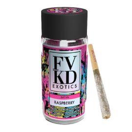 FVKD THCA Liquid Diamond Prerolls- 5PK, Raspberry (Sativa), 7.5 g
