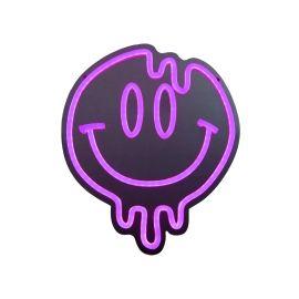 Smiley Face Mirror Led Light, Pink
