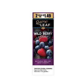 Game 2/$1.49 Natural Leaf Cigars- 2PK (15CT), Wild Berry