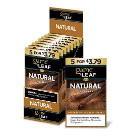 Game 5/$3.79 Natural Leaf Cigars- 5PK (8CT), Cognac