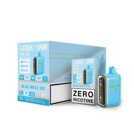 Geek Bar Pulse Zero Nicotine 15000 Disposable (5CT), Blue Razz Ice, 0%