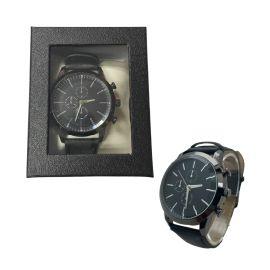 Geneva Men's Box Watch, All Black