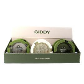 Giddy Ashtray (6CT), Mushroom, 3 in