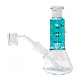 Glycerin Filled Mini Water Pipe with Banger, Green, 5.5 in