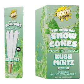 GOO'D THCA Snow Cones Prerolls- 3PK (5CT), Kush Mintz (Hybrid), 3 g