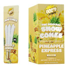 GOO'D THCA Snow Cones Prerolls- 3PK (5CT), Pineapple Express (Hybrid), 3 g