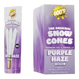 GOO'D THCA Snow Cones Prerolls- 3PK (5CT), Purple Haze (Sativa), 3 g