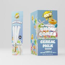 GOO'D THCA Snow Cones Prerolls- 3PK, Cereal Milk (Hybrid), 1.2G