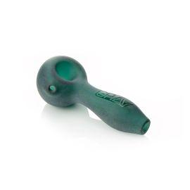GRAV Sandblasted Spoon Hand Pipe, Lake Green