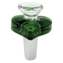 Heart Shaped Glass Bowl, Green, 14 mm