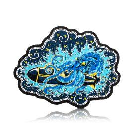 Hemper Kraken Mood Mat, Blue/Yellow, 7in X 8in