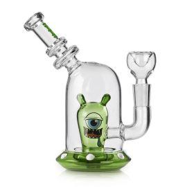 Hemper Green Space Monster Water Pipe, Green, 7 in