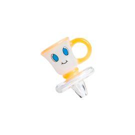 Hemper Tea Cup Carb Cap, White/Yellow