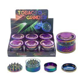 Herb 4-piece Grinder, 65 mm, Dimple Rainbow