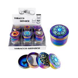 Herb 4-piece Grinder, 52 mm, Rainbow Crystal Ball