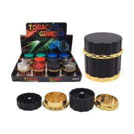 Herb 4-piece Grinder (6CT), 55 mm, Gold Lined Two Toned