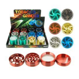 Herb 4-piece Grinder (6CT), 55 mm, Clear Lightning Wheel