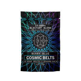 Hi On Nature Blastoff Blend Cosmic Belt Gummies, Berry Blue Belts, 1000 mg