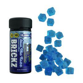 Hidden Hills Brickz Heady Blend Gummies- 30PK, Sour Blue Razz, 15000mg