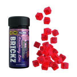 Hidden Hills Brickz Heady Blend Gummies- 30PK, Strawberry Lime, 15000 mg