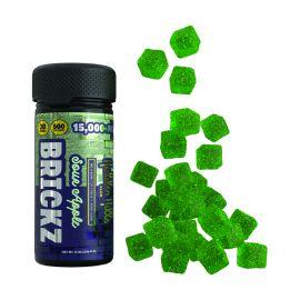 Hidden Hills Brickz Heady Blend Gummies- 30PK, Sour Apple, 15000 mg