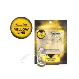 Honeybee Herb Yellow Line Honey Hybrid 45 Degree Banger, 14mm