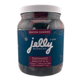 Jelly High Potency 7-OH Kratom Gummies Jar- 4PK (30CT), Pomegranate, 200 mg
