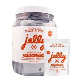 Jelly THCA Live Sugar Blend Gummies Jar- 5PK (30CT), Georgia Peach, 1000 mg