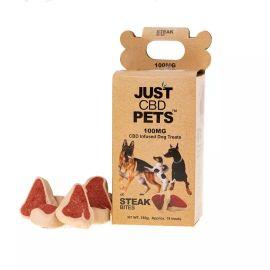 Just CBD Dog Treats, Steak Bites, 100 mg