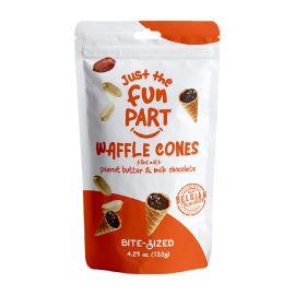 Just The Fun Part Filled Mini Cones, Peanut Butter & Milk Chocolate, 4.23  oz