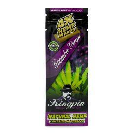 King Pin Hemp Wraps- 4PK (25CT), Grape