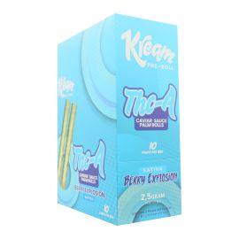 Kream THCA Caviar Sauce Palm Leaf Rolls- 2PK (10CT), Berry Explosion (Sativa), 5 g