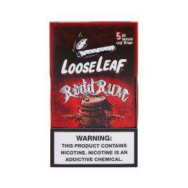 Loose Leaf Natural Leaf Cigar Wraps- 5PK (8CT), Redd Rum, Regular