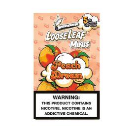 Loose Leaf Natural Leaf Cigar Wraps- 5PK (8CT), Peach Dream, Mini
