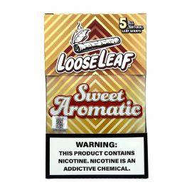 Loose Leaf Natural Leaf Cigar Wraps- 5PK (8CT), Sweet Aromatic, Regular