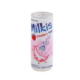 Lotte Milkis Carbonated Drink, Strawberry, 8.45 oz