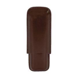 Lucienne Vegan Leather Cigar Case, Brown