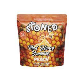STONED Mad Honey Infused Gummies- 10PK, Peach Rings, 10000MG