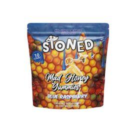 STONED Mad Honey Infused Gummies- 10PK, Blue Raspberry Rings, 10000 mg