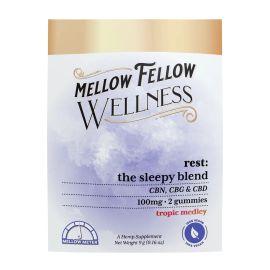 Mellow Fellow Wellness CBD Gummies Display- 2PK (30CT), Tropic Medley (Rest), 100MG