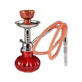 Mini Pumpkin 1 Hose Hookah, Red, 9 in