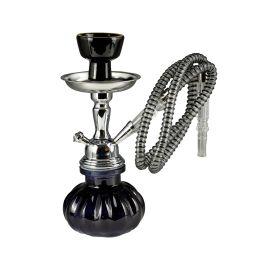 Mini Pumpkin 1 Hose Hookah, Black, 9 in