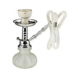 Mini Pumpkin 1 Hose Hookah, White, 9 in