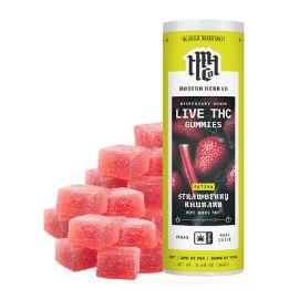 Modern Herb Co. Live Resin D9 Gummies- 20PK, Strawberry Rhubarb (S), 646 mg