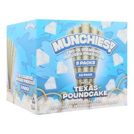 Munchies THCA Diamond Prerolls- 5PK (10CT), Texas Pound Cake (Indica), 5 g