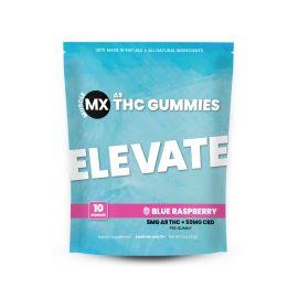 MuscleMX D9 + CBD Elevate Gummies- 10PK, Blue Raspberry, 550 mg