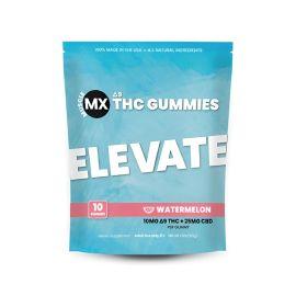 MuscleMX D9 + CBD Elevate Gummies- 10PK, Watermelon, 350 mg
